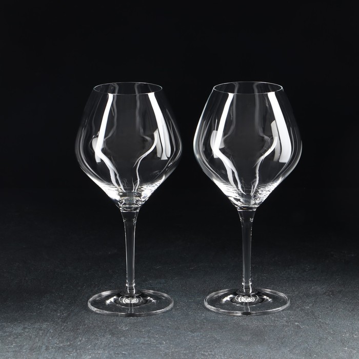 цена Набор бокалов для вина «Аморосо», 2 шт, 350 мл, хрустальное стекло