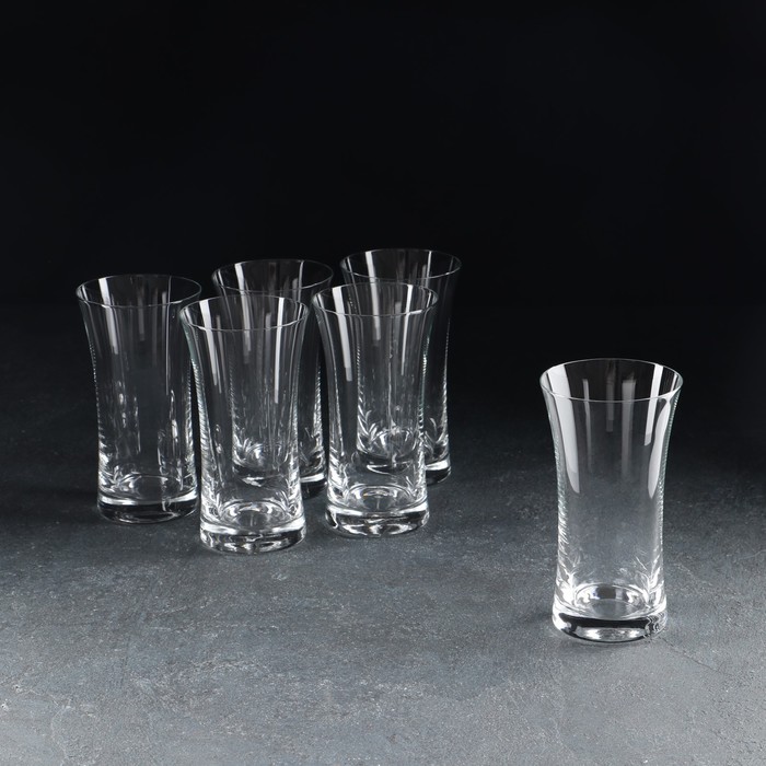 Набор стаканов для воды «Грация», 6 шт, 340 мл, хрустальное стекло