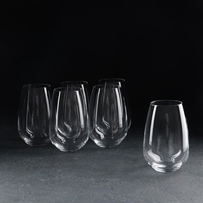 Набор стаканов для воды «Жизель», 6 шт, 450 мл, хрустальное стекло
