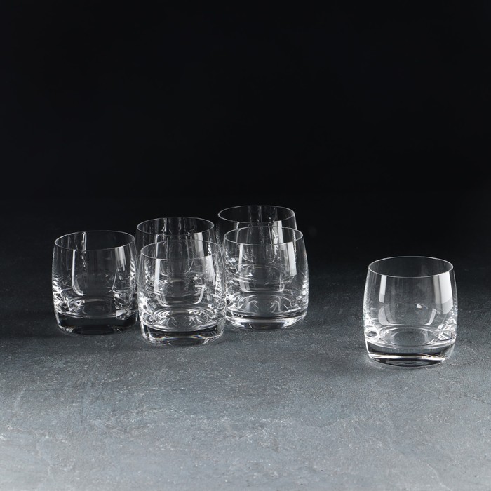 Набор стаканов для виски «Идеал», 6 шт, 230 мл, хрустальное стекло набор стаканов для воды идеал 6 шт 250 мл хрустальное стекло