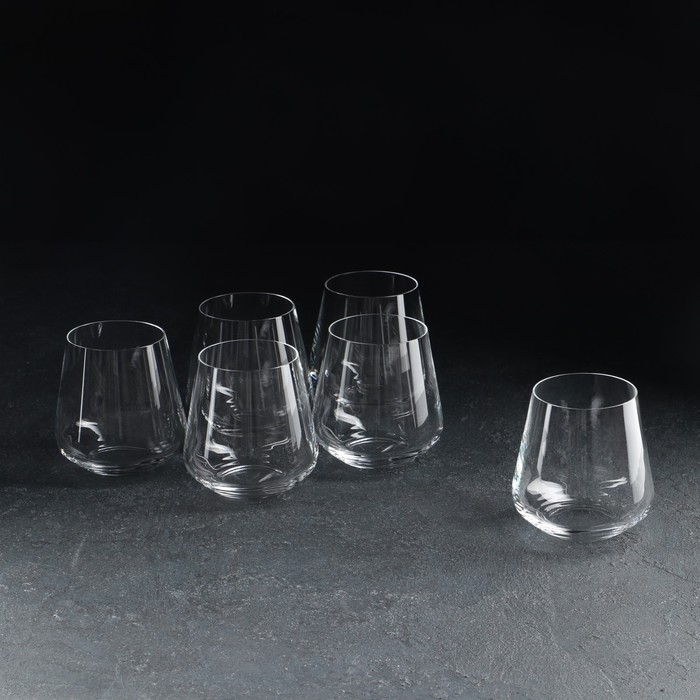 Набор стаканов для воды «Сандра», 6 шт, 290 мл, хрустальное стекло набор стаканов для воды грация 6 шт 340 мл стекло