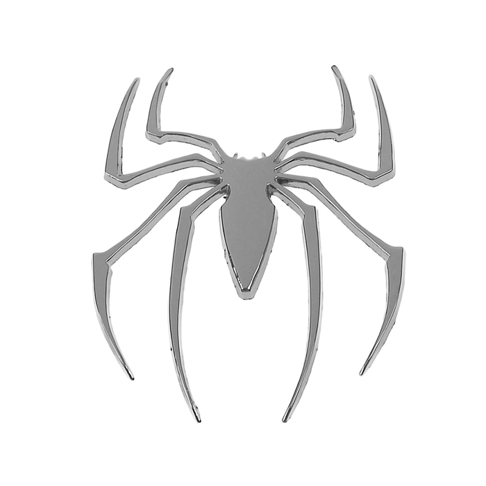 Наклейка на автомобиль "Паук" серебристая