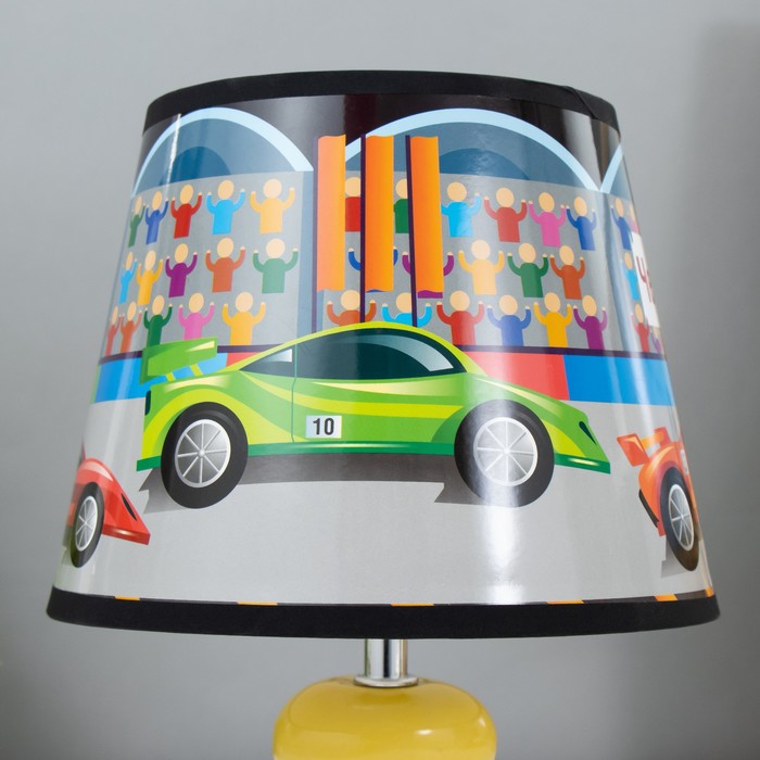 Настольная лампа "Гоночные машины" Е14 40Вт оранжево-зеленый