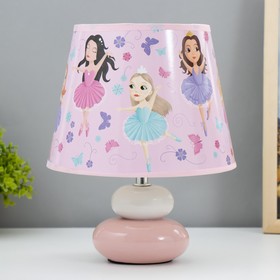 Настольная лампа "Принцессы" Е14 40Вт бело-розовый
