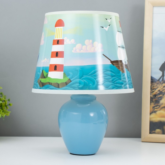 Настольная лампа Морские приключения Е14 15Вт голубой RISALUX