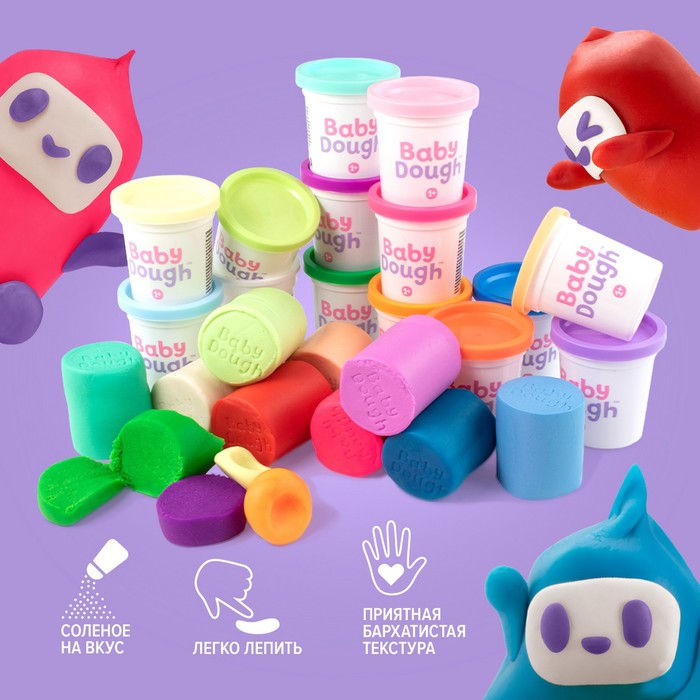 

Тесто для лепки Шоу-бокс BabyDough, 14 цветов