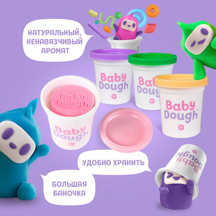 

Тесто для лепки BabyDough, набор 8 цветов, пастельные