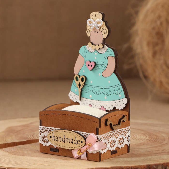 

Игольница "Матильда" 7,5х5,5х13,5, дуб, тиффани, дерево