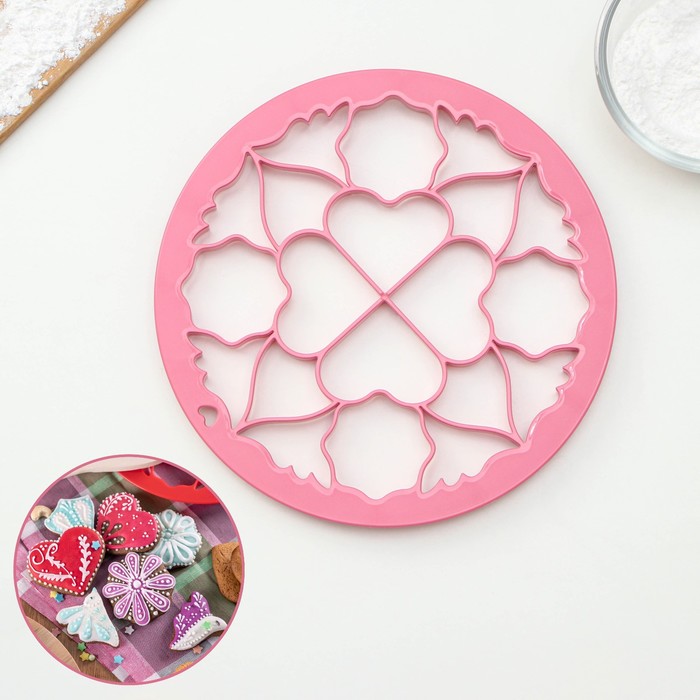 Форма для печенья «Love», цвет розовый форма для печенья в виде динозавра торта помадки резака печенья печенья форма для печенья