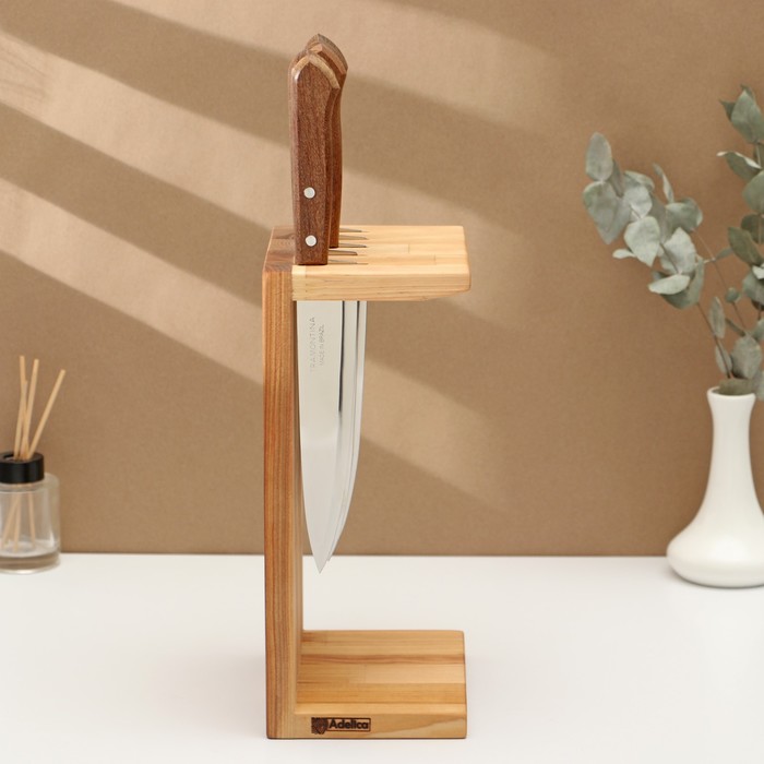 Подставка для ножей , береза, 18×13×30 см