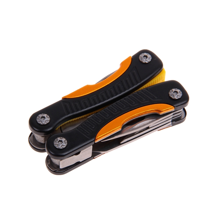 Инструмент многофункциональный 9в1, рукоять черно-оранжевая
