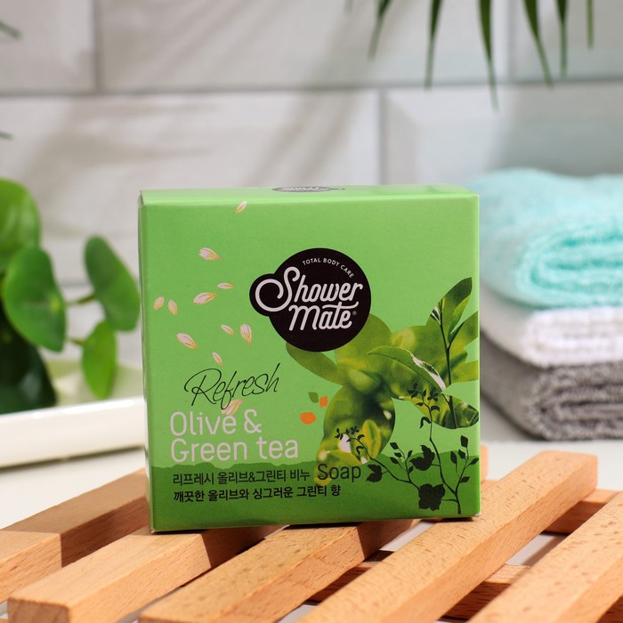 Мыло косметическое Shower Mate Оливки и зеленый цвет, 100 г