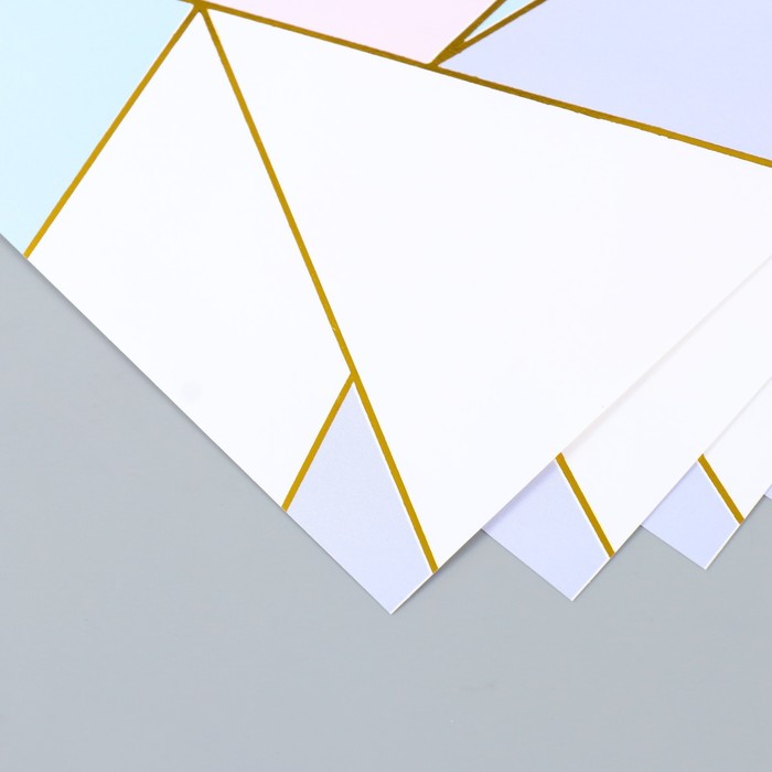 Бумага для скрапбукинга золото "Треугольники" плотность 180 гр 30,5х32 см