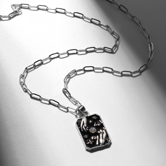 Кулон «Миллениум» вечность, цвет чёрный в серебре, 50 см кулон крест прямой цвет чёрный в серебре