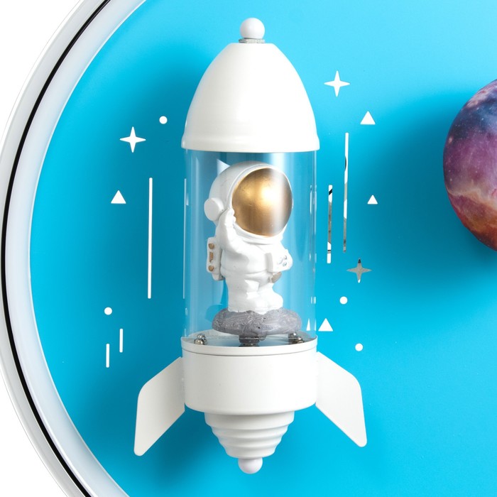 Светильник "Ракета в космосе" LED 48Вт Е27 бело-синий 47х47х15 см