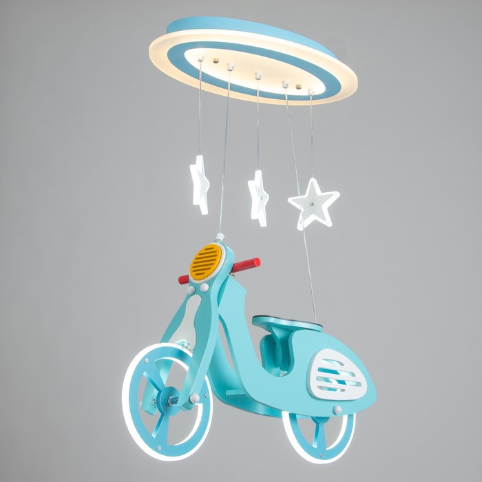 Люстра "Мотоцикл" LED 54Вт 4000К голубой 57х23х68 см