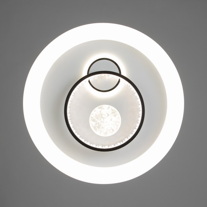 Светильник "Инеро" LED 120Вт бело-чёрный 49х49х7 см
