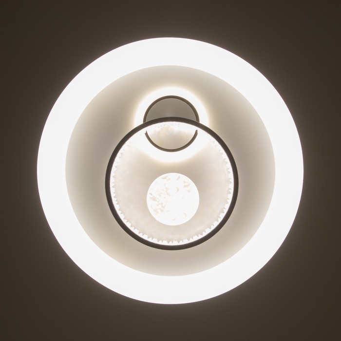Светильник "Инеро" LED 120Вт бело-чёрный 49х49х7 см