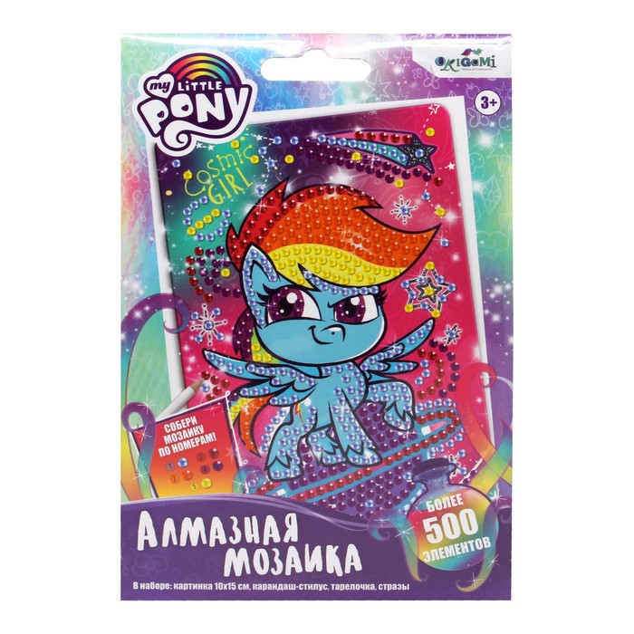 

Алмазные узоры «Ренбоудэш. Пони» 10 × 15 см