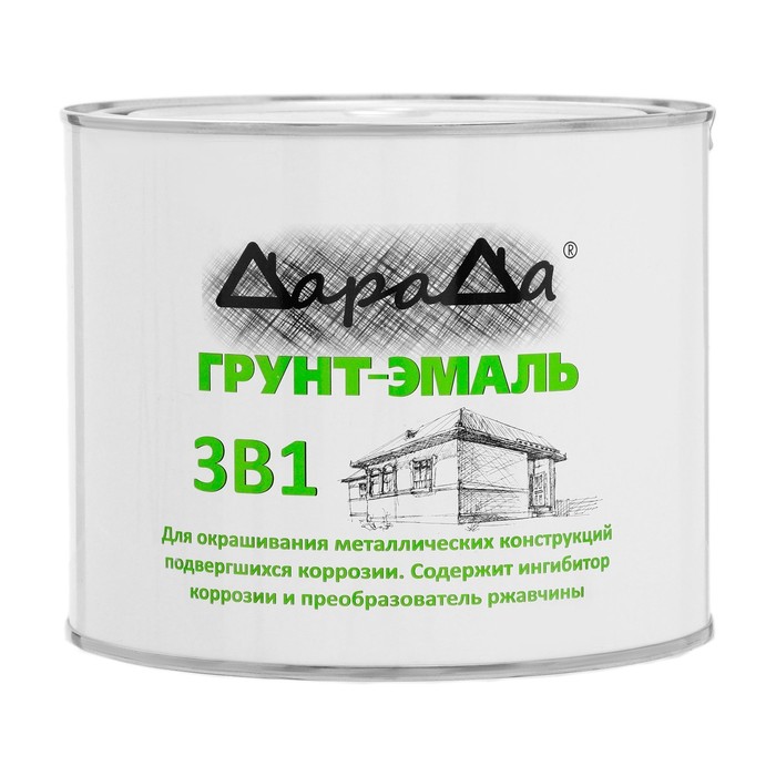

Грунт-эмаль 3 в 1 быстросохнущий (Дарада) (ГОСТ) ярко-желтый 1,8 кг