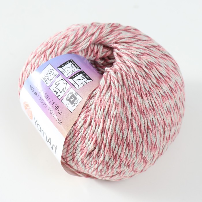 

Пряжа "Baby Cotton Multicolor" 50%акрил, 50%хлопок 165м/50гр (5217 бруснич.меланж)