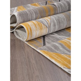 

Ковёр прямоугольный Tempo 0131QA, размер 200x400 см, цвет yellow / l.grey