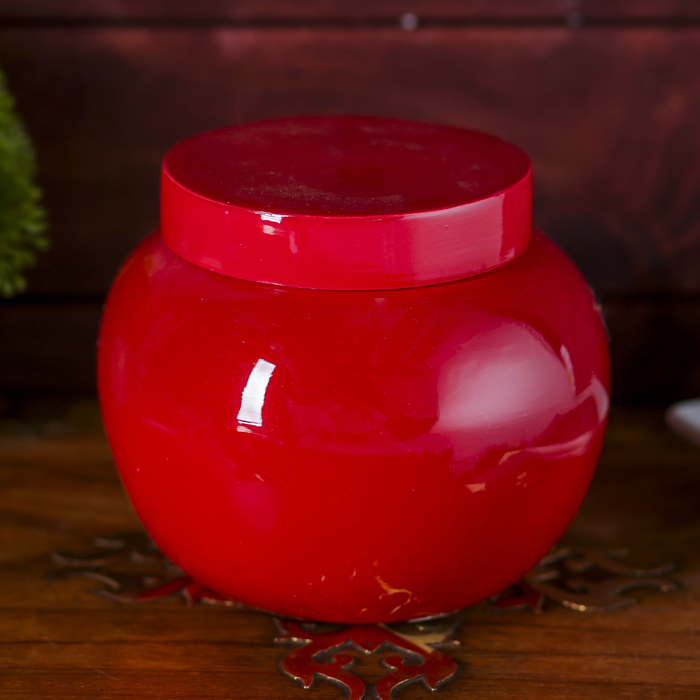 Ёмкость для хранения "Красный глянец", бамбук