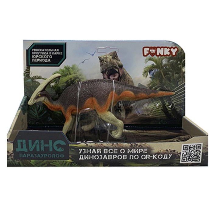 

Фигурка динозавра «Паразауролоф» Funky Toys, цвет оранжевый, масштаб 1:288