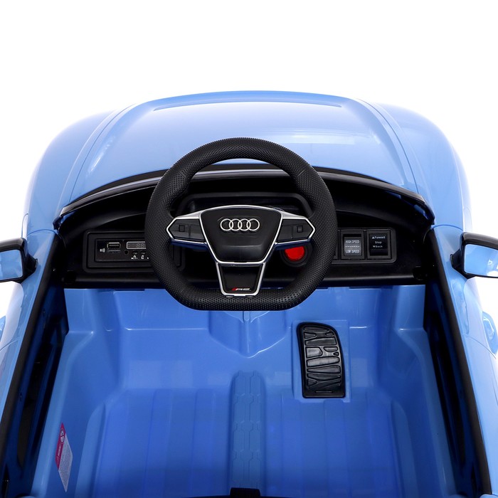 Электромобиль Audi RS e-tron GT, EVA колёса, кожаное сидение, цвет синий