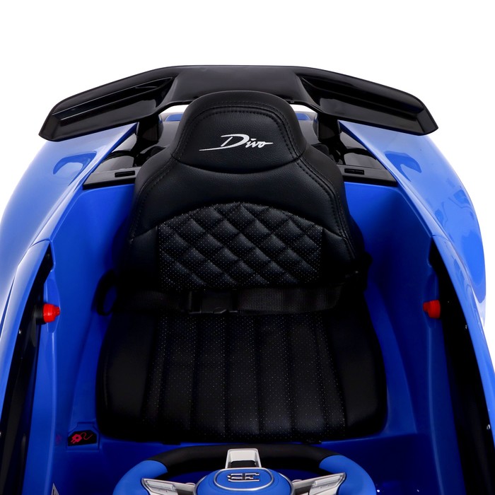 Электромобиль Bugatti Divo, EVA колёса, кожаное сидение, цвет синий