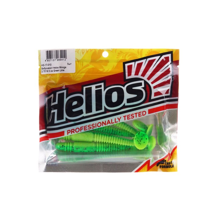 виброхвост helios minoga green lime 9 5 см 5 шт hs 17 010 комплект из 8 шт Виброхвост Helios Minoga Green Lime, 9.5 см, 5 шт. (HS-17-010)