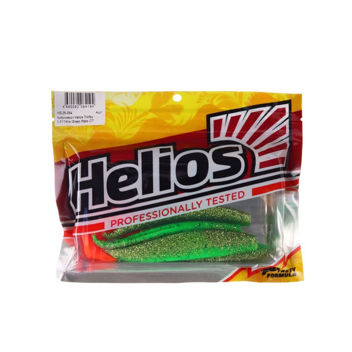 

Виброхвост Helios Trofey Green Peas OT, 14 см, 4 шт. (HS-25-054)