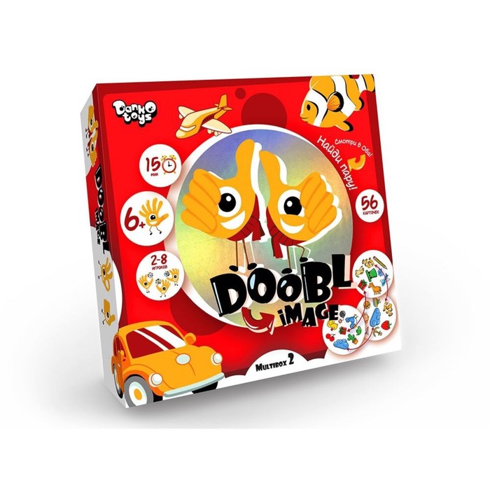 Детская настольная игра «Двойная картинка», серия Doobl Image, круглые карты детская настольная игра найди быстрее всех серия doobl image cube
