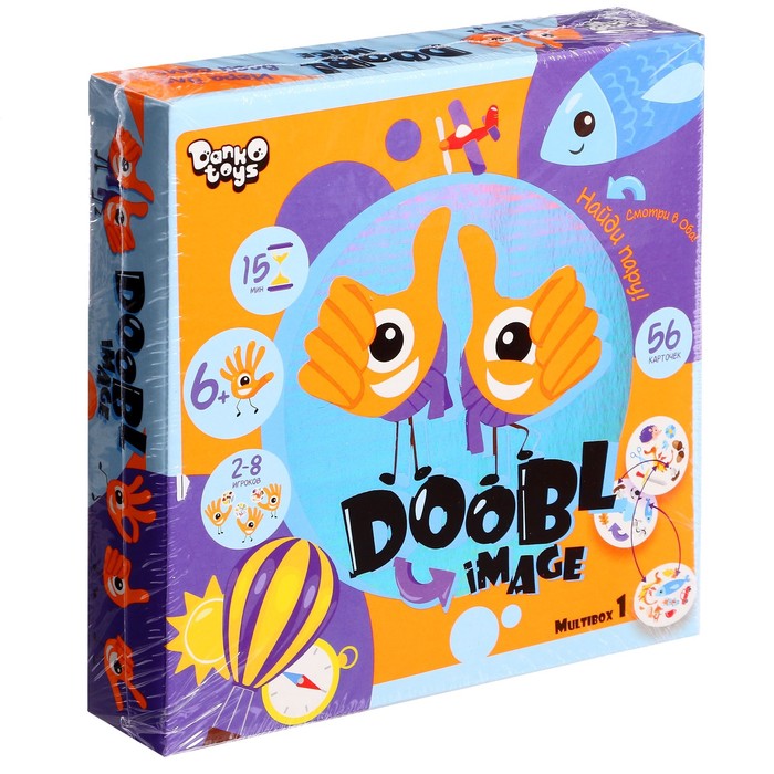 Детская настольная игра «Двойная картинка», серия Doobl Image, круглые карты детская настольная игра найди быстрее всех серия doobl image cube