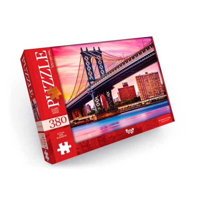 Пазлы картонные «Манхэ́ттенский мост», 380 элементов пазлы картонные мост золотые ворота сша 380 элементов
