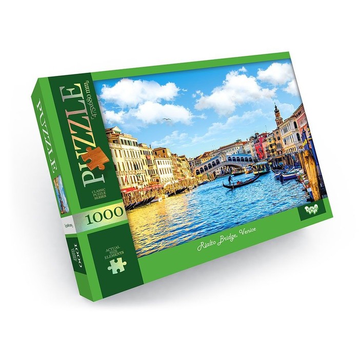 Пазлы картонные «Мост Риальто. Венеция», 1000 элементов danko toys пазлы картонные мост риальто венеция 1000 элементов