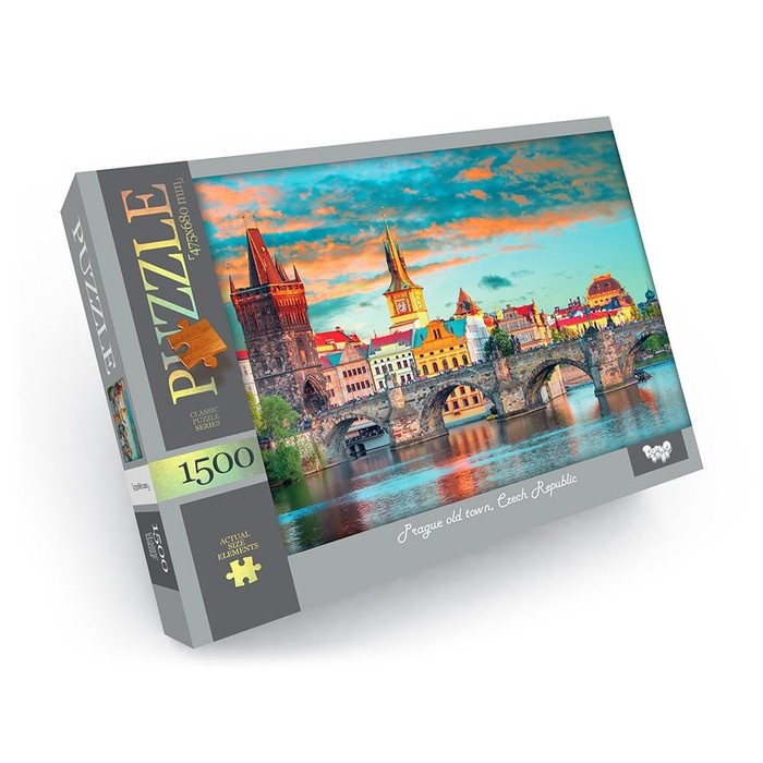 пазлы картонные порту португалия 1500 элементов Пазлы картонные «Прага - старый город», 1500 элементов