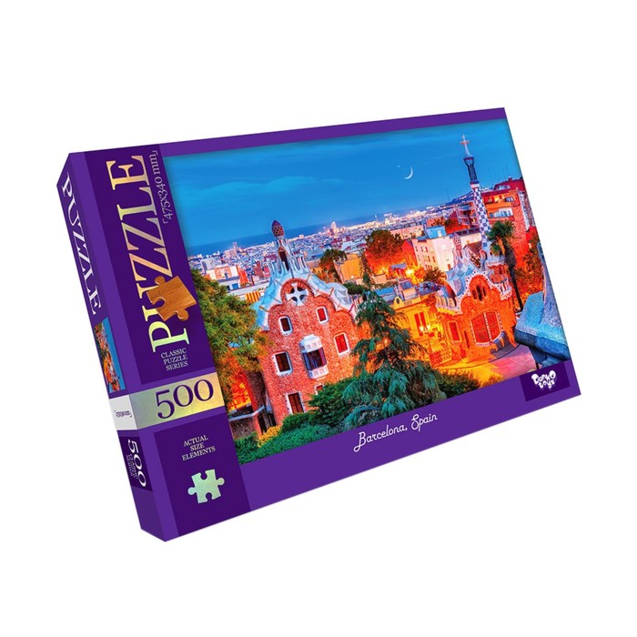 Пазлы картонные «Испания. Барселона», 500 элементов пазлы картонные испания рассвет в барселоне 2000 элементов