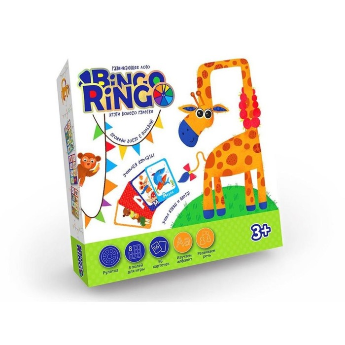 Развивающее лото, серия Bingo Ringo настольная игра обучающая игра развивающее лото bingo ringo обучение русскому языку marine kids