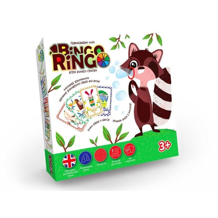 Развивающее лото серия «Bingo Ringo», русский + английский языки