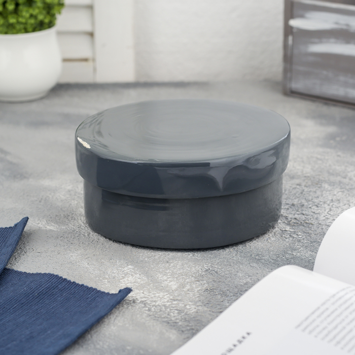 Ёмкость для хранения "Серый глянец", бамбук