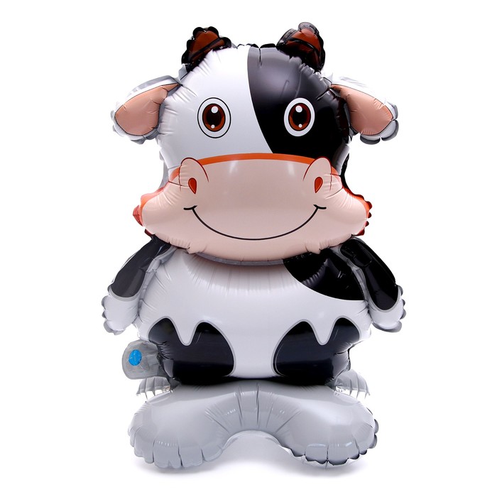 Шар фольгированный 18 «Милая корова», на подставке шар фольгированный 25 милая куколка фиолетовое платье