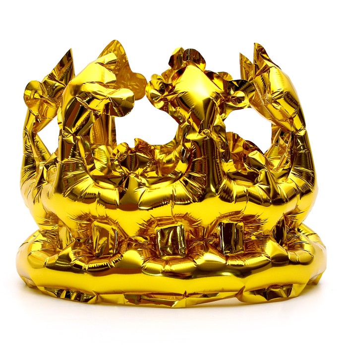 Шар фольгированный «Корона-ободок», золото шар фольгированный 24 чёрная корона