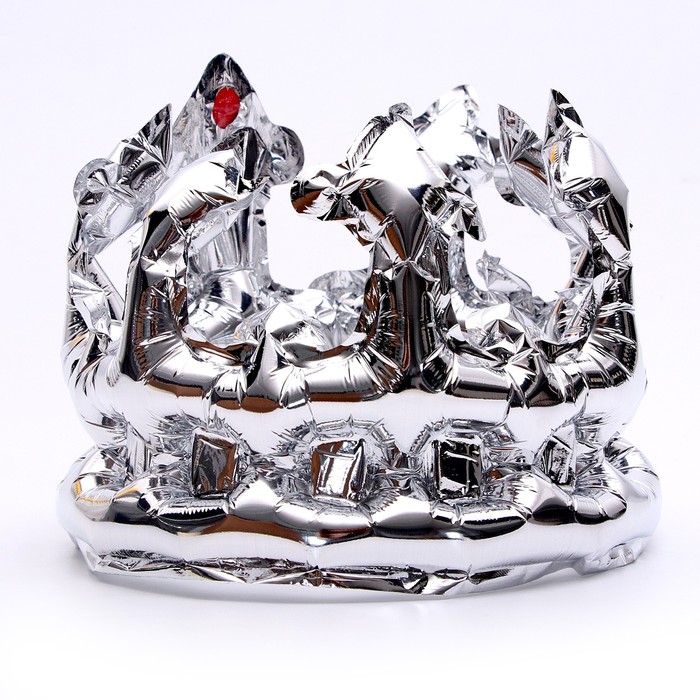 Шар фольгированный «Корона-ободок», серебро шар фольгированный 40 корона