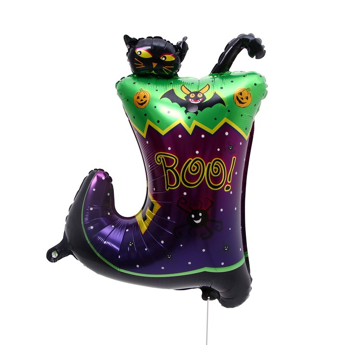 Шар фольгированный 30 «Башмак с котёнком» шар фольгированный 60 привидение с котёнком фигура 1 шт