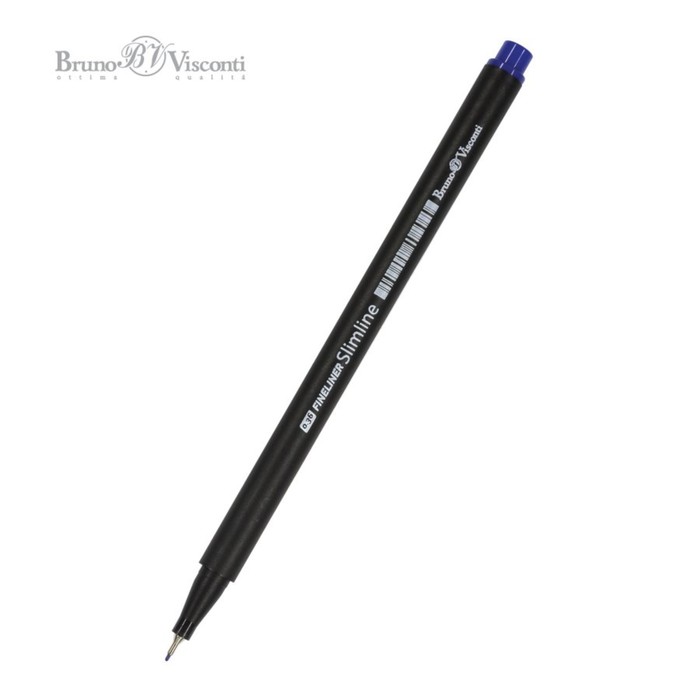 Ручка капиллярная BrunoVisconti Slimline FINELINER 036 мм синяя 41₽