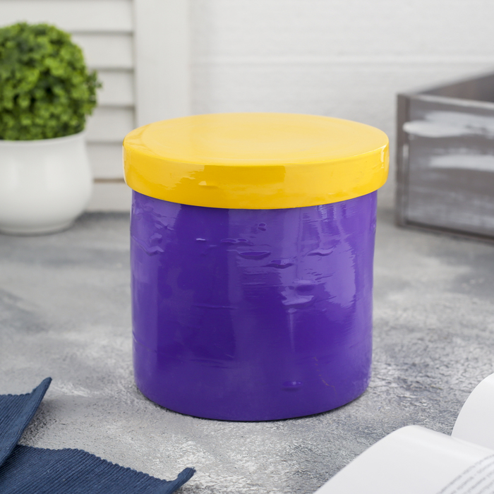 Ёмкость для хранения "Жёлтое и фиолетовое", бамбук