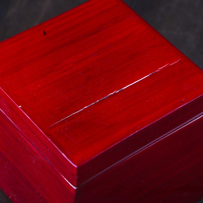 Шкатулка бамбуковая "Лак-оранж", малая