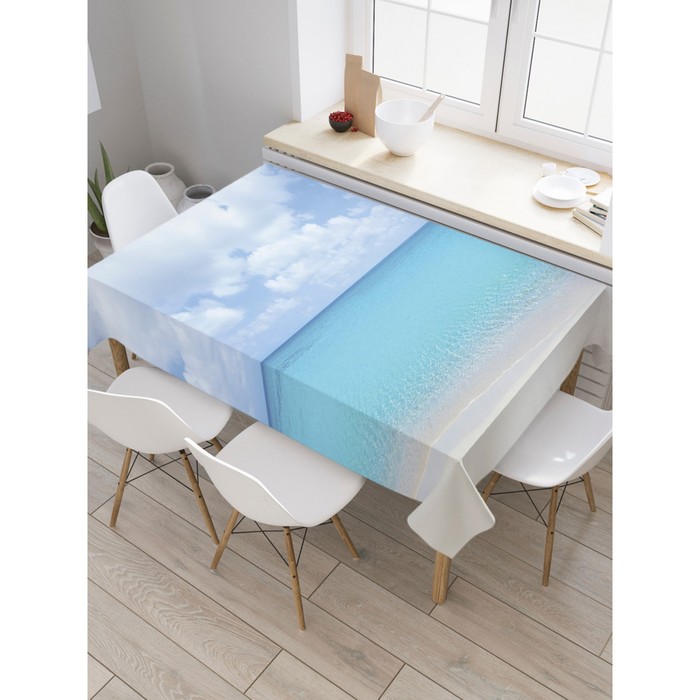 Скатерть на стол «Между небом и морем», прямоугольная, сатен, размер 145х180 см плиссон филипп афины между небом и морем