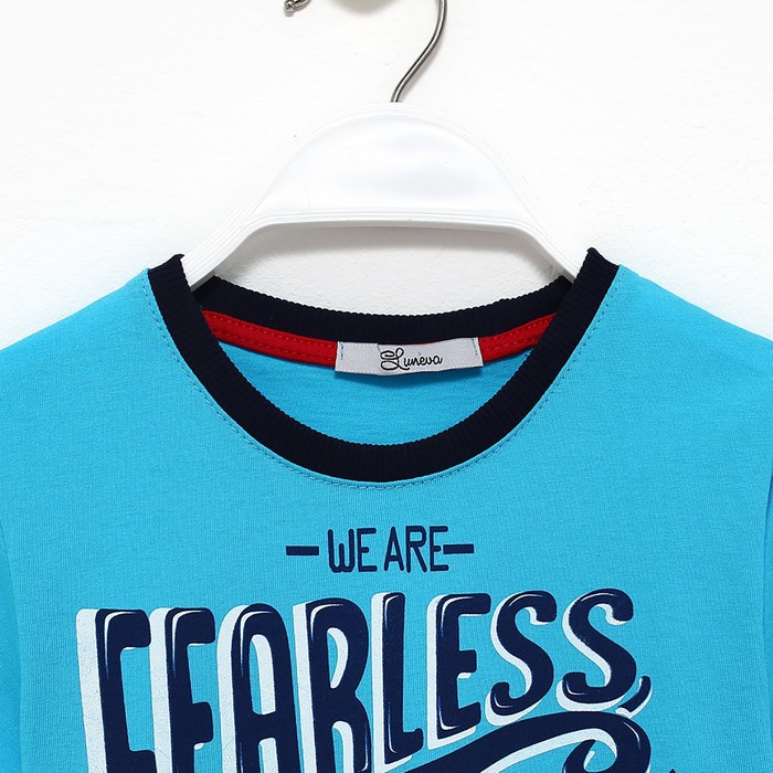 Комплект для мальчика (футболка/шорты), цвет бирюзовый/синий, рост 116см